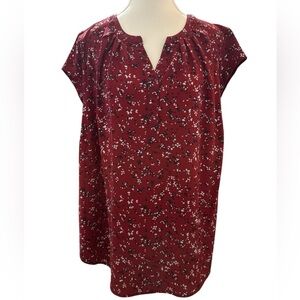 41 Hawthorn Red Floral Blouse – Size 2X